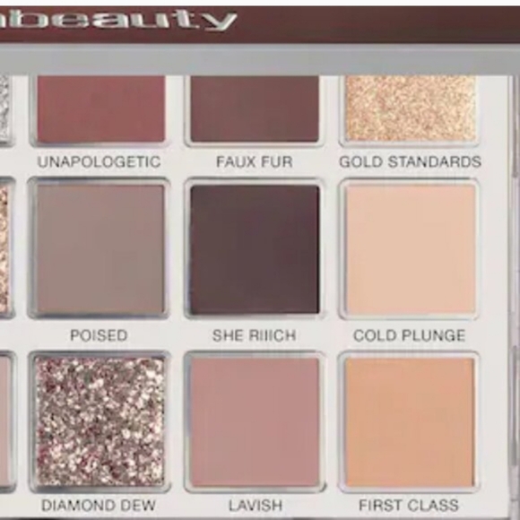 Huda Beauty Icy Nude Glamorous Eyeshadow Palette with Silver and Brown Shades - Picture 4 of 5